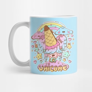 Cute unicone ice cream girl kawaii style Mug